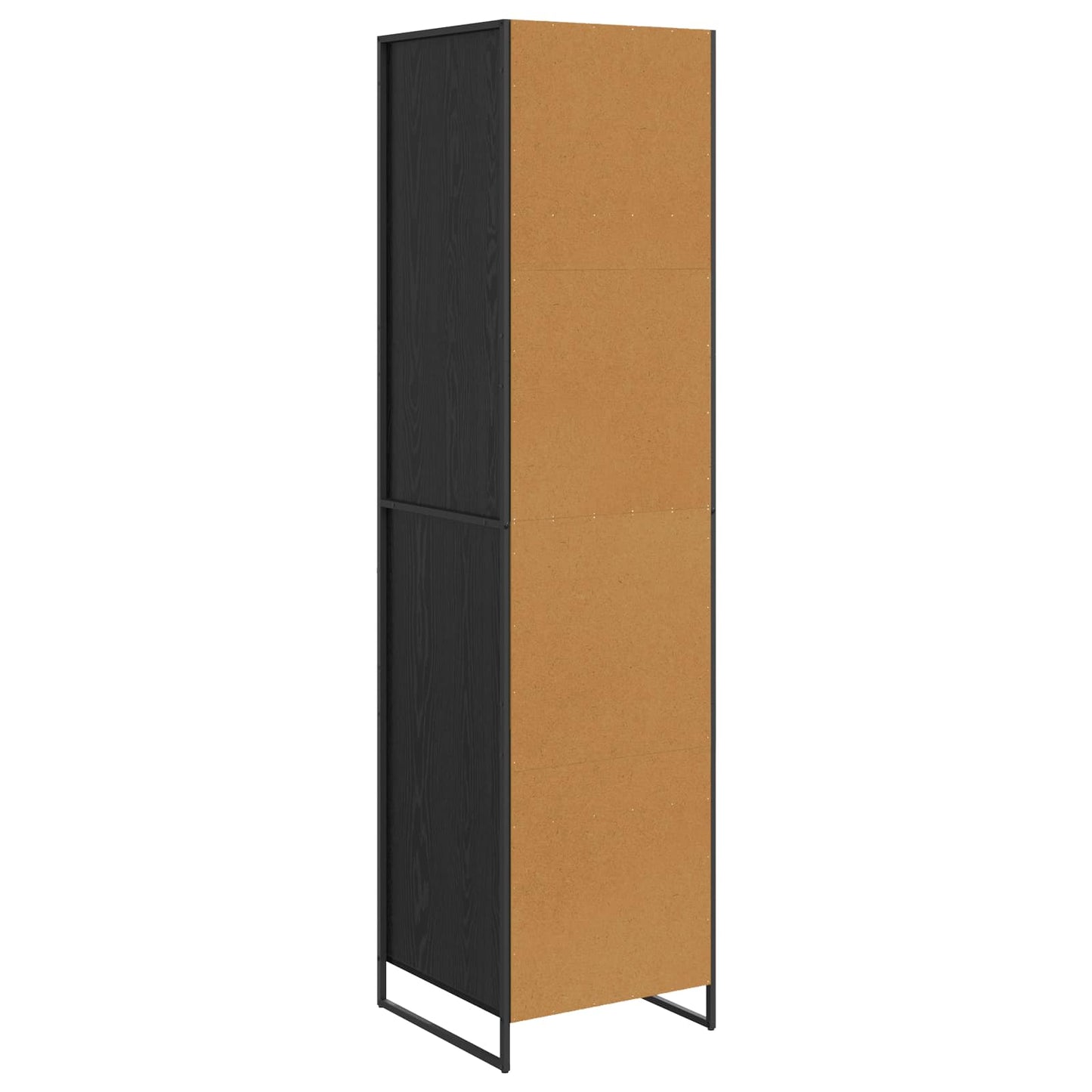 Warderobe mit Tür 2 pcs Schwarz Eichen-Optik 50 x 50 x 200 cm