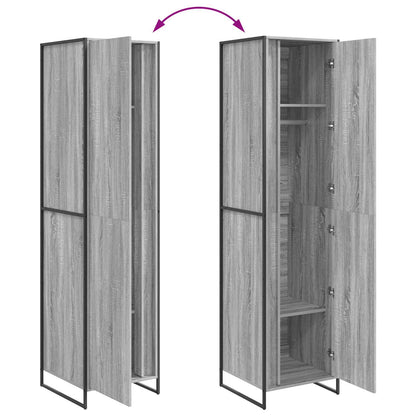 Warderobe 2 pcs Graues Sonoma 50 x 50 x 200 cm Holzwerkstoff