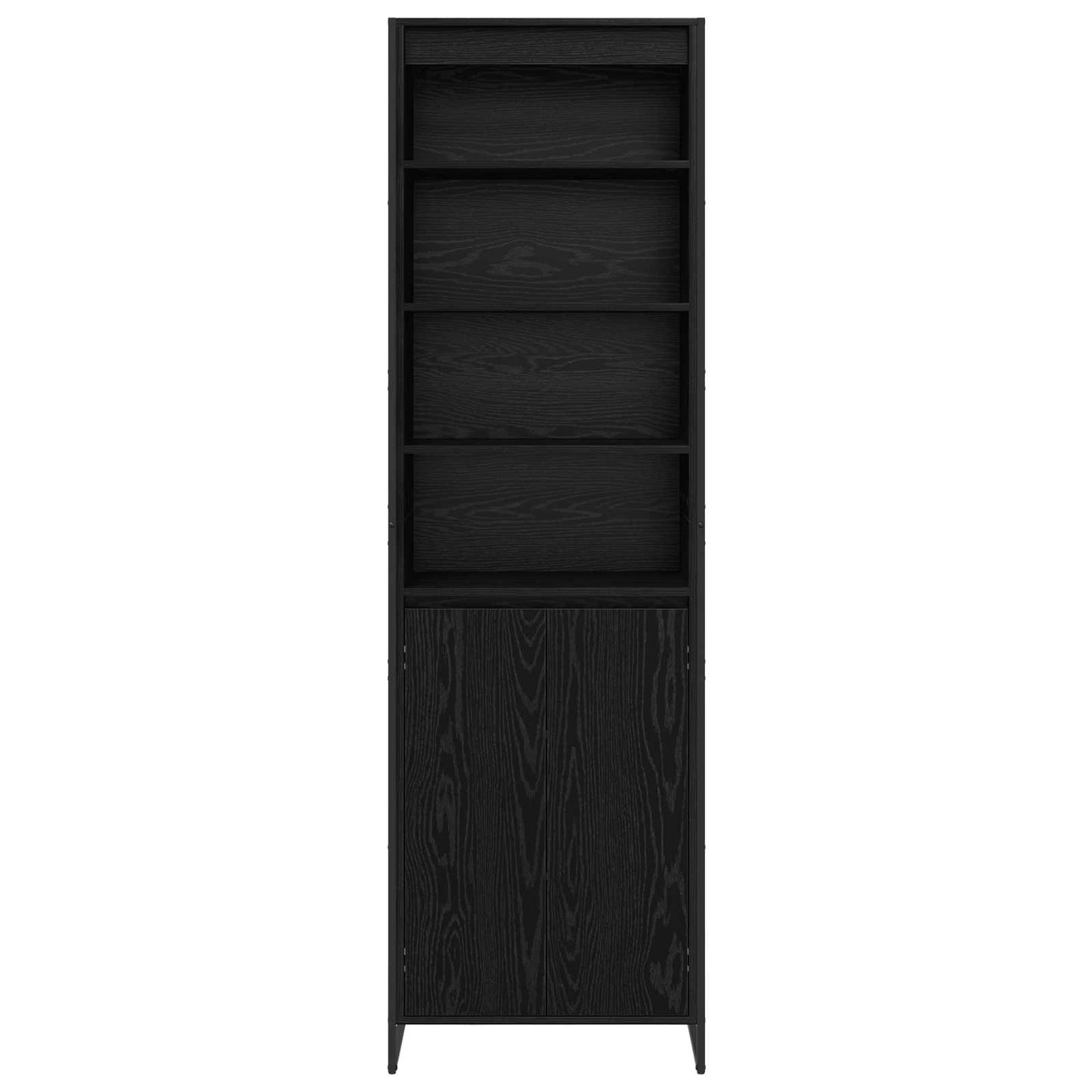 Hohe Schränke 2 pcs Schwarz Eichen-Optik 60 x 36 x 300 cm