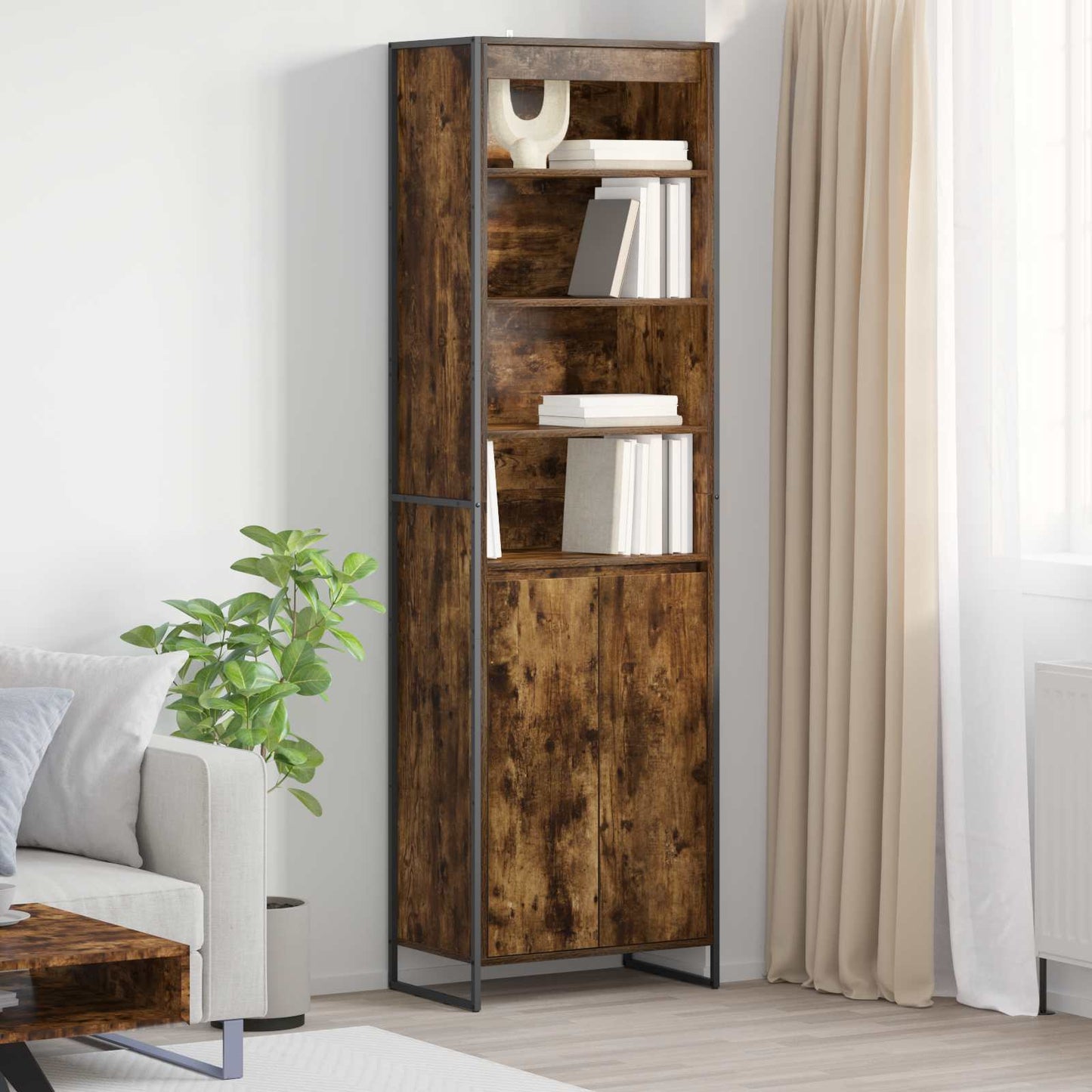 Hohe Schränke 2 pcs Raucharbe 60 x 36 x 300 cm Holzwerkstoff