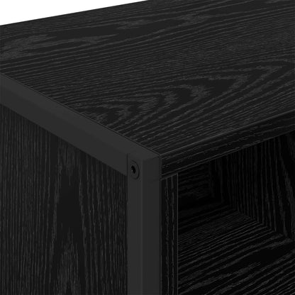 Sideboard 2 pcs Schwarz Eichen-Optik 81 x 36 x 150.5 cm