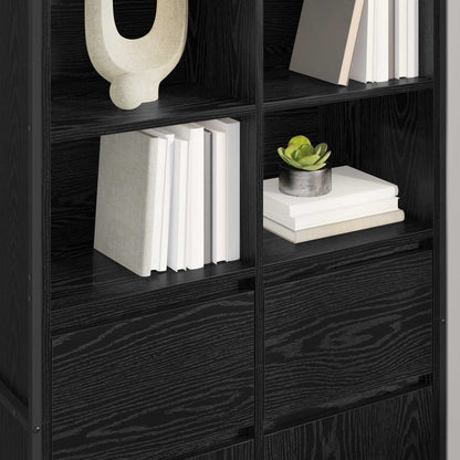 Sideboard 2 pcs Schwarz Eichen-Optik 81 x 36 x 150.5 cm