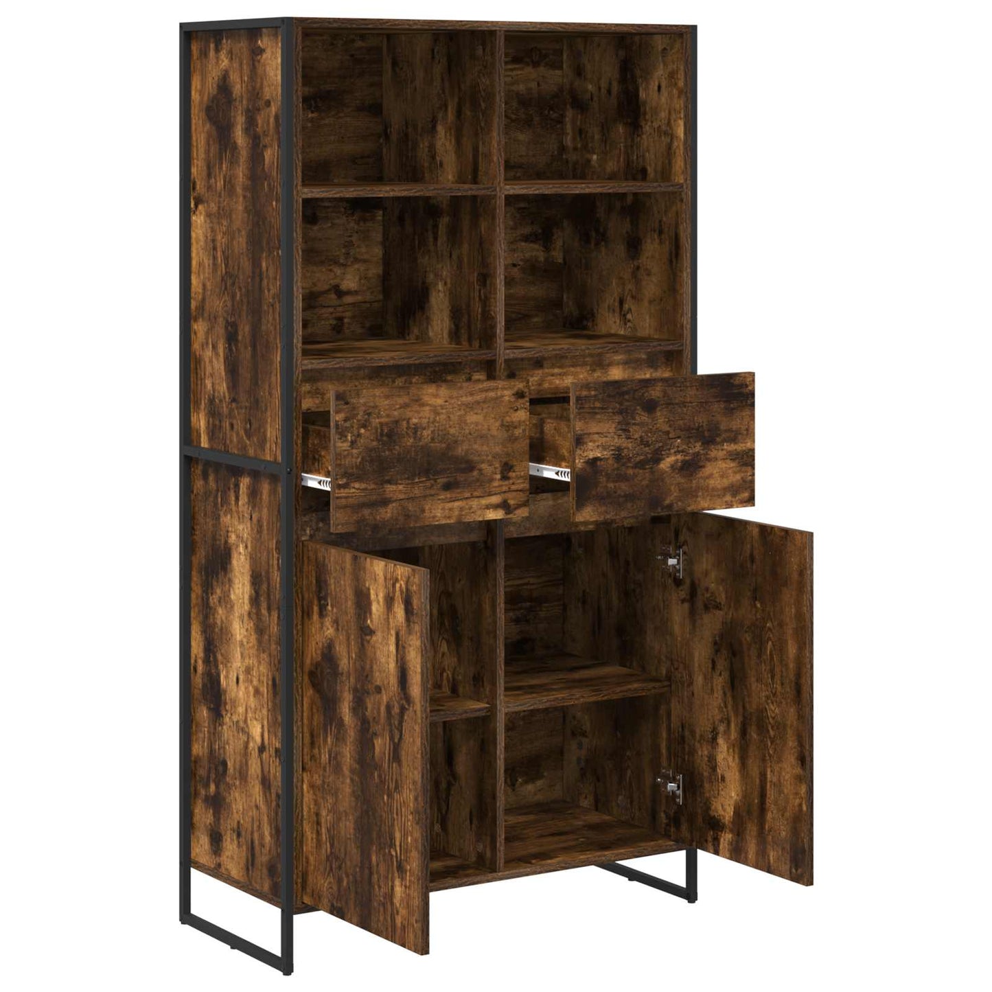 Sideboard 2 pcs Raucharbe 81 x 36 x 150.5 cm Holzwerkstoff