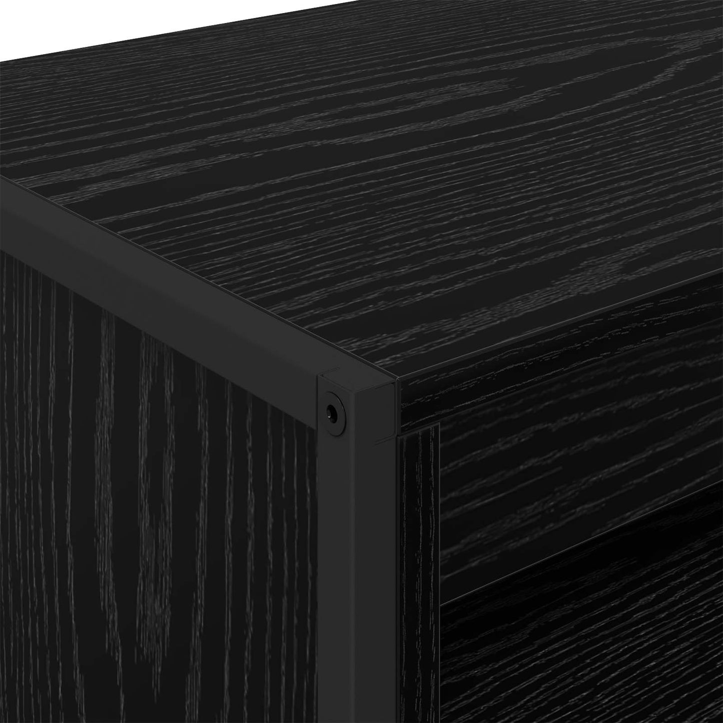 Hohe Schränke 2 pcs Schwarz Eichen-Optik 60 x 36 x 300 cm