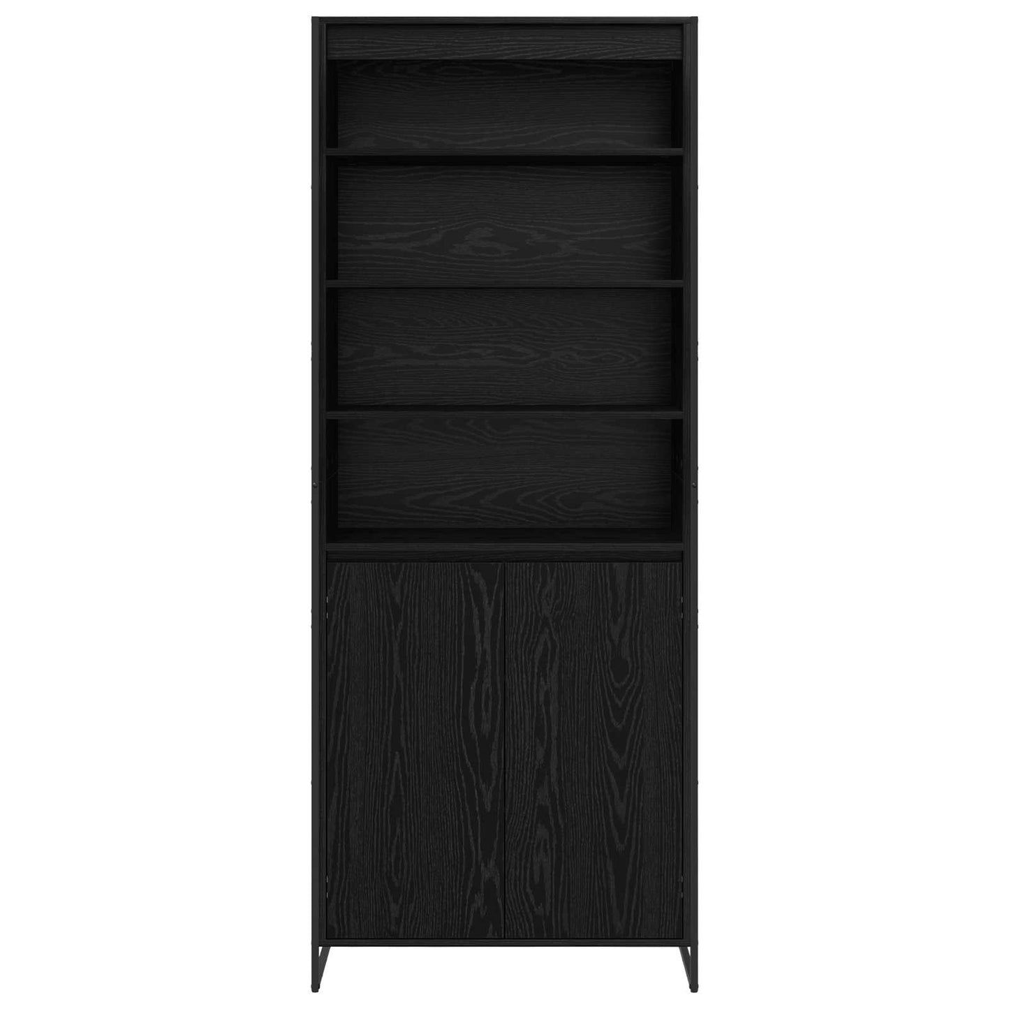 Hohe Schränke 2 pcs Schwarz Eichen-Optik 60 x 36 x 300 cm