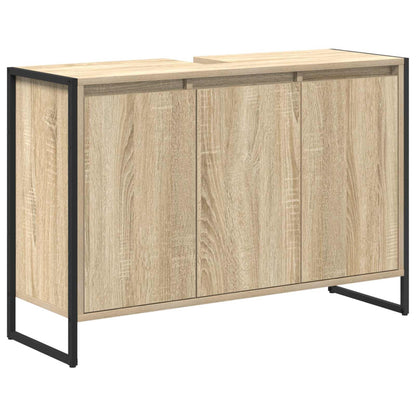 Badezimmermöbel-Set mit Schubladen Sonoma-Eiche Holzwerkstoff