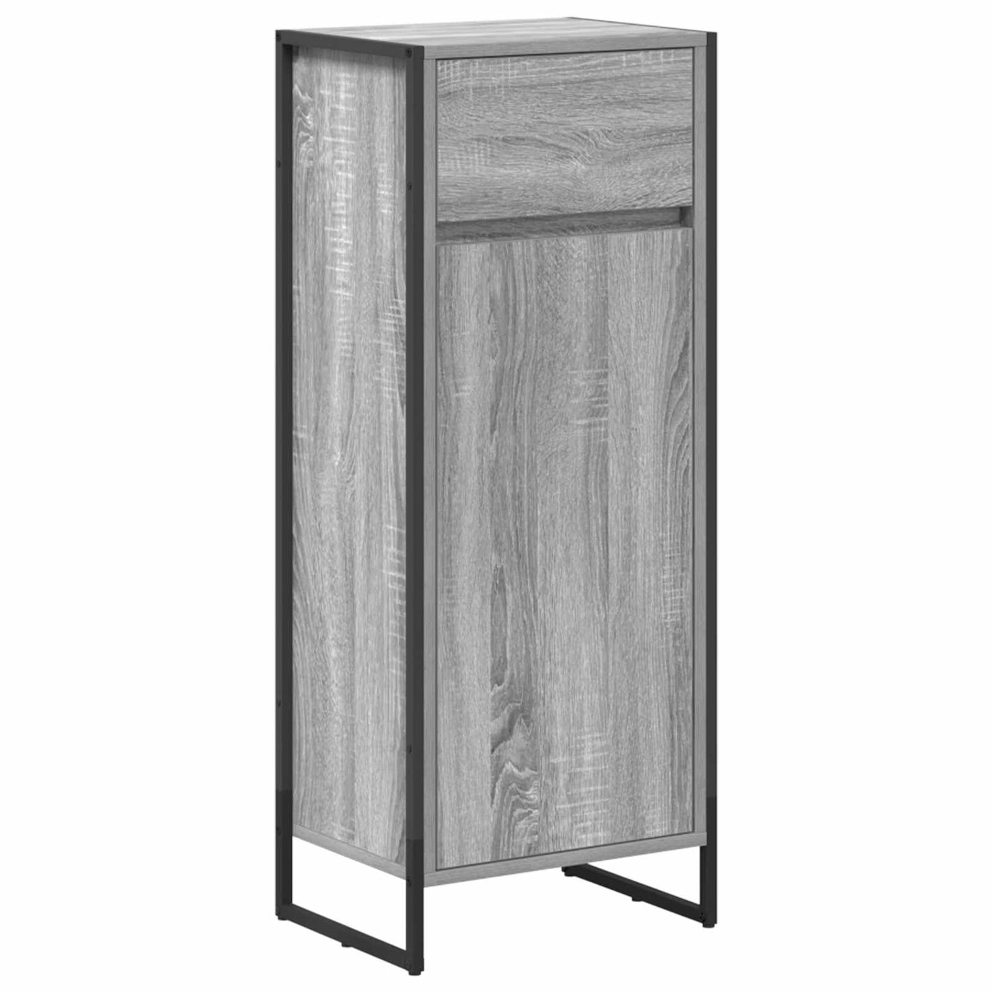 Badezimmermöbel-Set mit Schubladen Graues Sonoma Holzwerkstoff