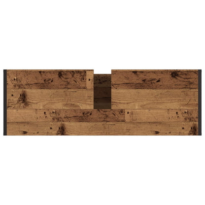 Badezimmermöbel-Set mit Schubladen Altholz Holzwerkstoff