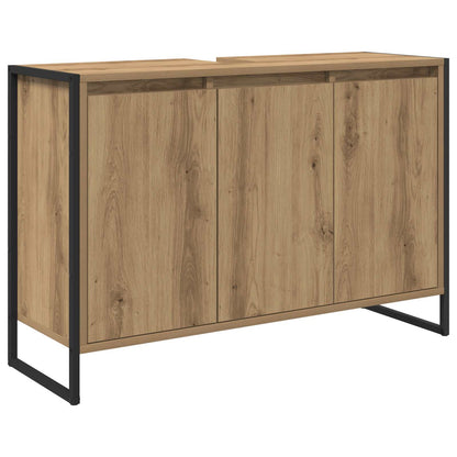 Badezimmermöbel-Set mit Schubladen Artisan-Eiche Holzwerkstoff