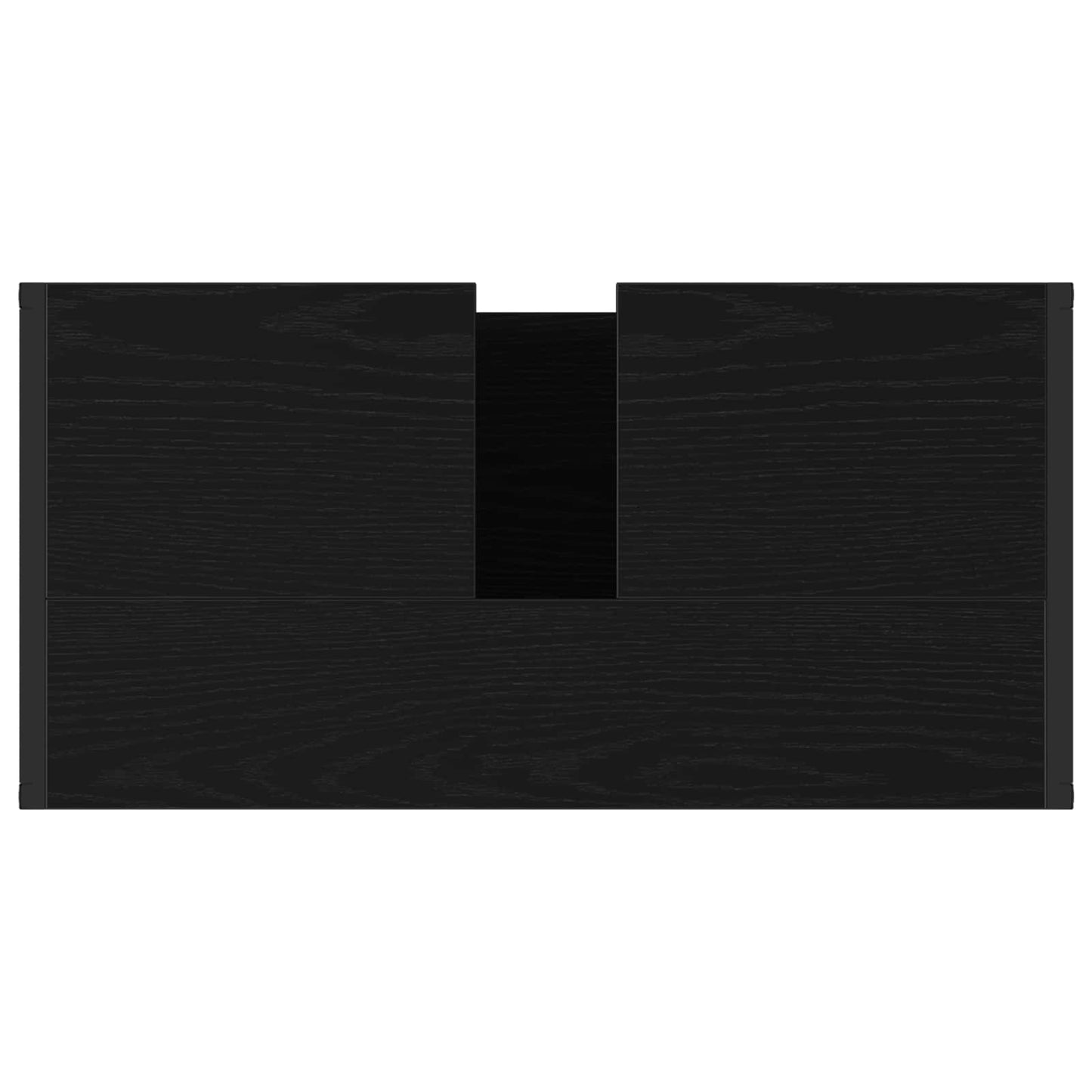 Badezimmermöbel-Set mit Tür Schwarz Eichen-Optik Holzwerkstoff