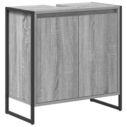 Badezimmermöbel-Set mit Schubladen Graues Sonoma Holzwerkstoff