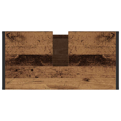 Badezimmermöbel-Set mit Schubladen Altholz Holzwerkstoff