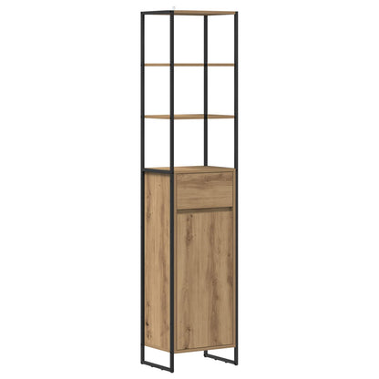 Badezimmermöbel-Set mit Schubladen Artisan-Eiche Holzwerkstoff