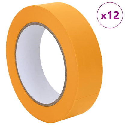 Malerklebebänder 12 pcs Gelb 30 mm x 50 m Papier