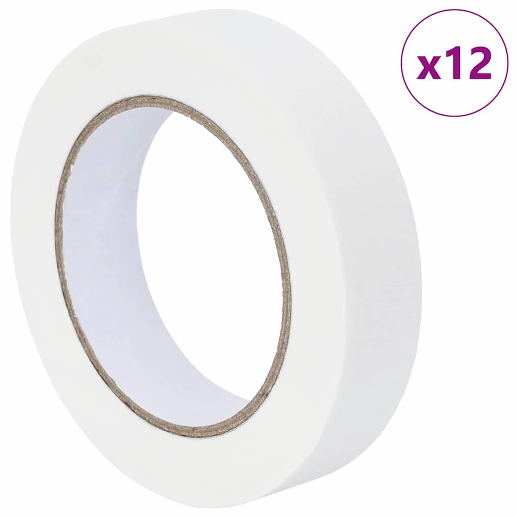 Malerklebebänder 12 pcs Weiß 25mm x 50m Papier