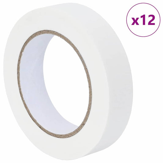 Malerklebebänder 12 pcs Weiß 25mm x 50m Papier