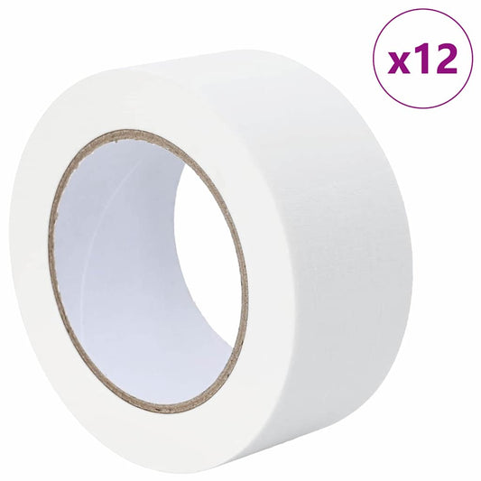 Malerklebebänder 12 pcs Weiß 50mm x 50m Papier