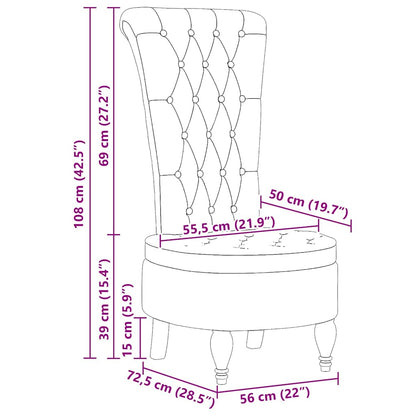 Schlafsessel Hellgrau 56,5 x 70 x 110 cm Stoff