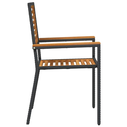 Garten Stapelstühle 4 pcs Braun, Grau