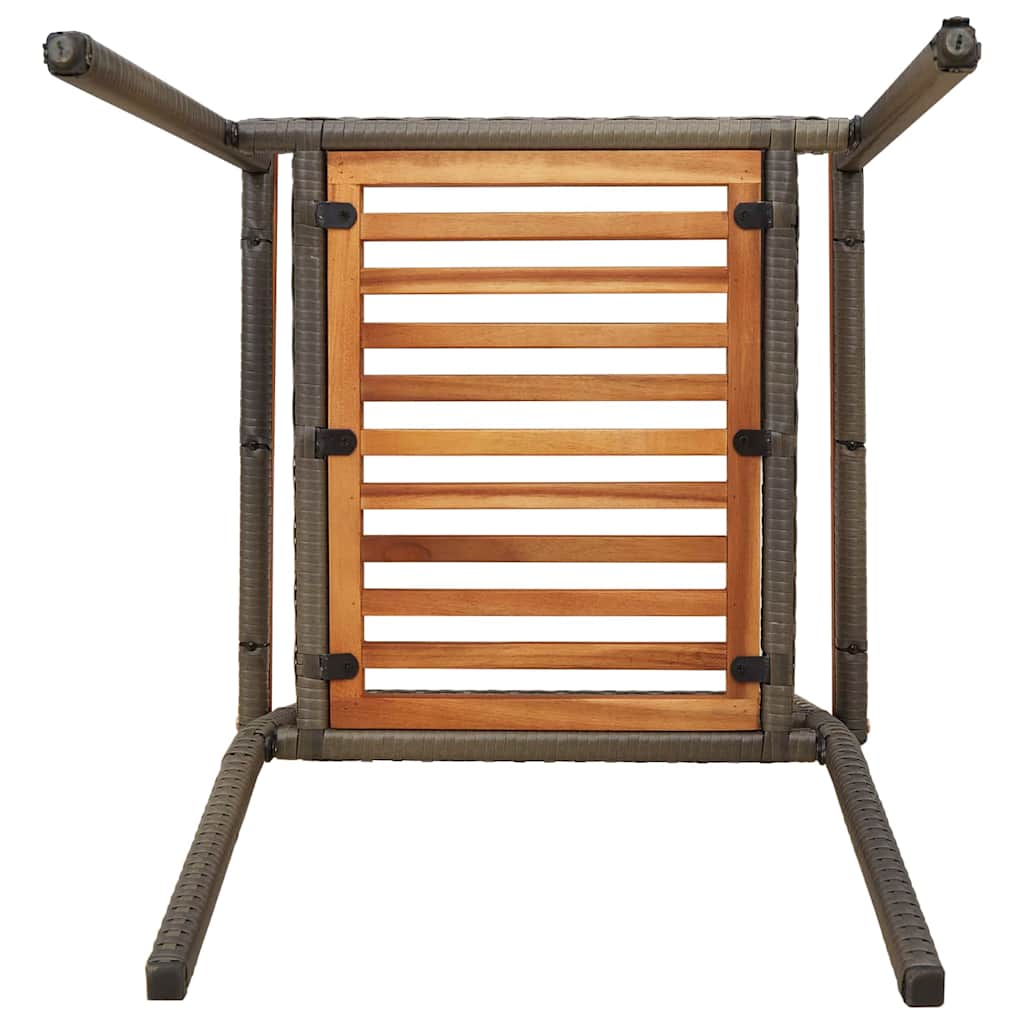 Garten Stapelstühle 4 pcs Braun, Grau