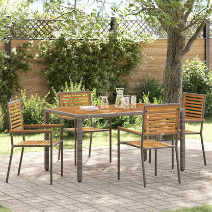 Garten Stapelstühle 4 pcs Braun, Grau