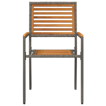 Garten Stapelstühle 4 pcs Braun, Grau