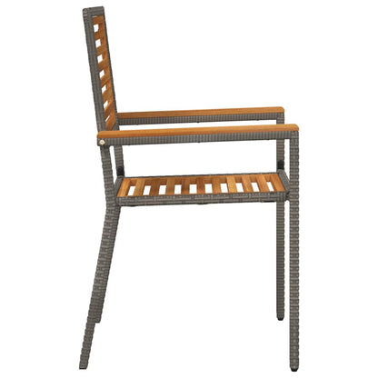 Garten Stapelstühle 4 pcs Braun, Grau