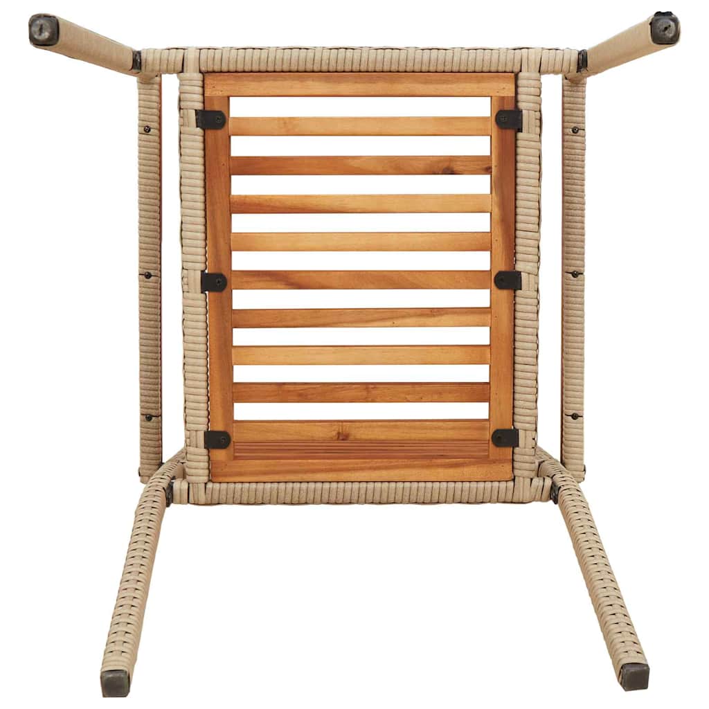 Garten Stapelstühle 4 pcs Braun, Beige
