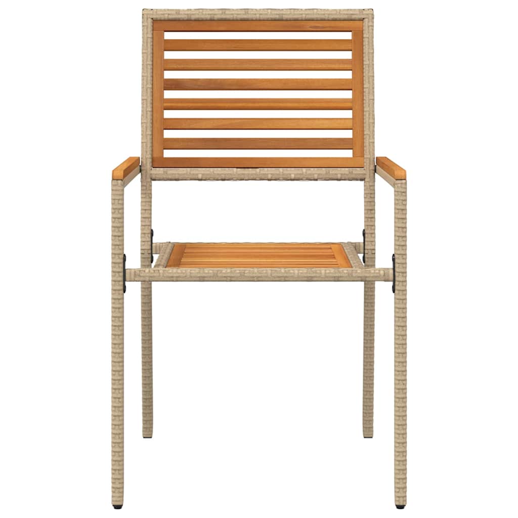 Garten Stapelstühle 4 pcs Braun, Beige
