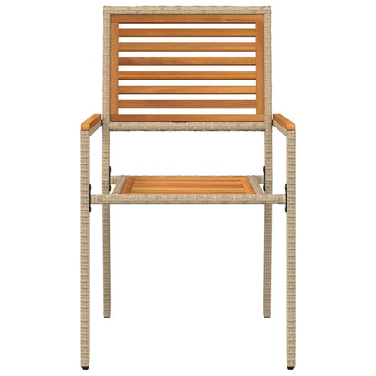Garten Stapelstühle 4 pcs Braun, Beige