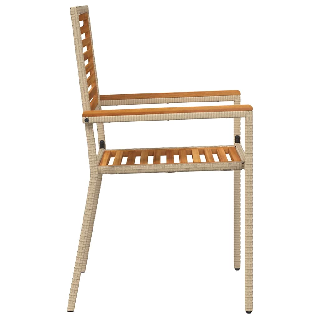 Garten Stapelstühle 4 pcs Braun, Beige