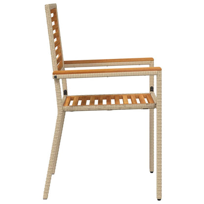 Garten Stapelstühle 4 pcs Braun, Beige