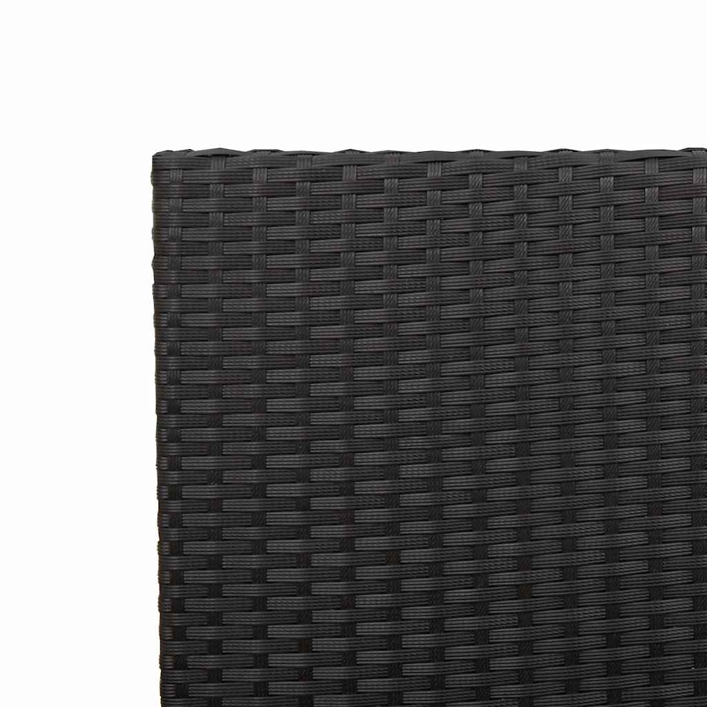 Garten Stapelstühle 4 pcs Schwarz, Braun