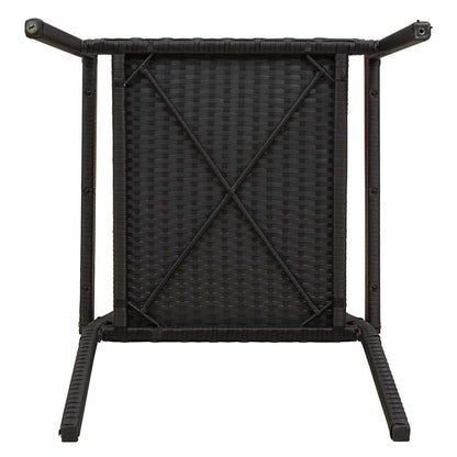 Garten Stapelstühle 4 pcs Schwarz, Braun