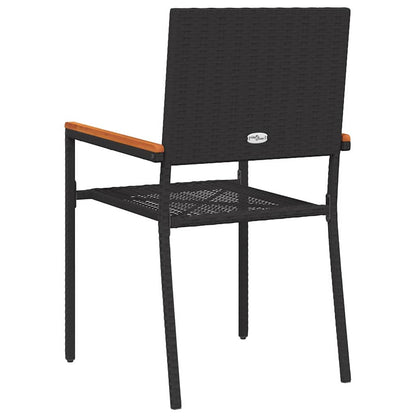 Garten Stapelstühle 4 pcs Schwarz, Braun