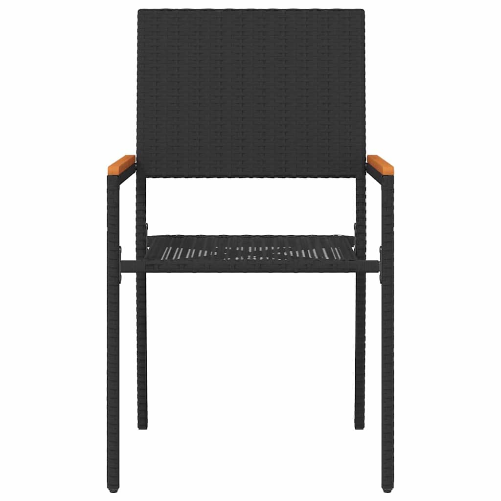 Garten Stapelstühle 4 pcs Schwarz, Braun