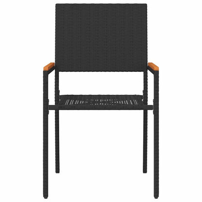 Garten Stapelstühle 4 pcs Schwarz, Braun
