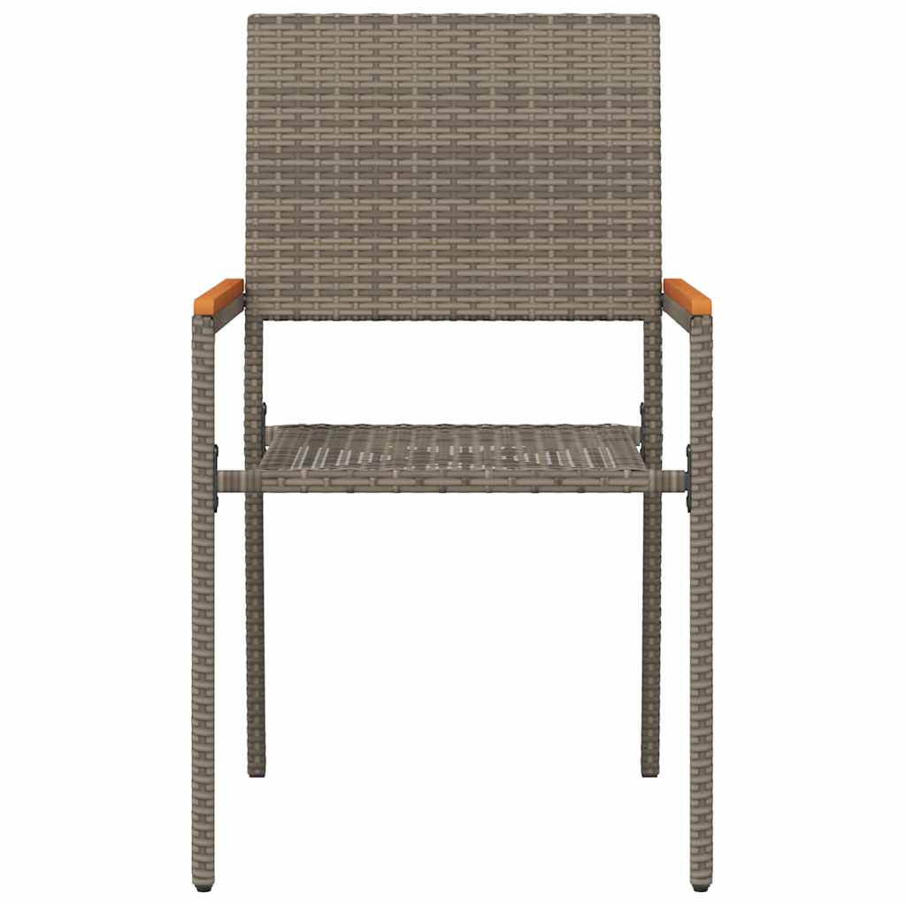 Garten Stapelstühle 4 pcs Grau, Braun