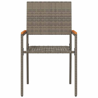Garten Stapelstühle 4 pcs Grau, Braun