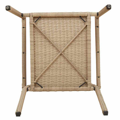 Garten Stapelstühle 4 pcs Creme, Braun