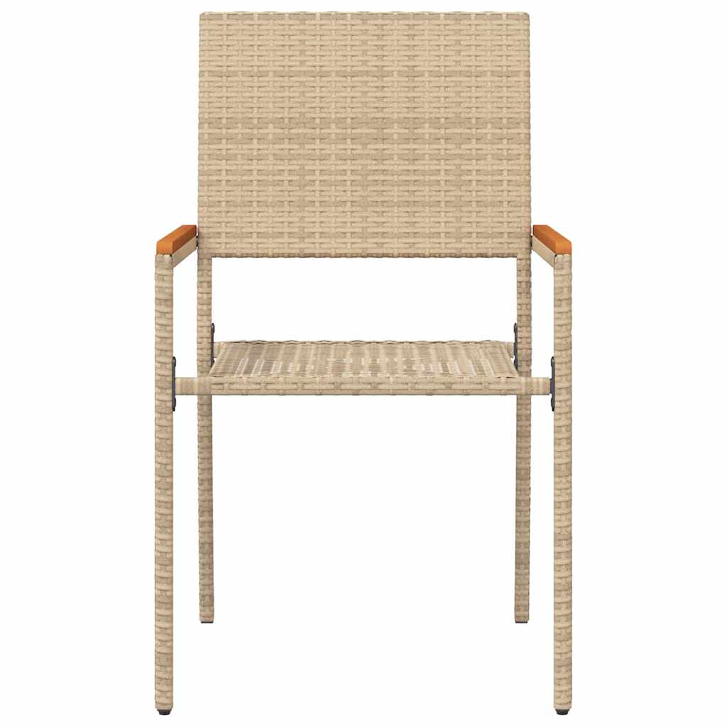 Garten Stapelstühle 4 pcs Creme, Braun