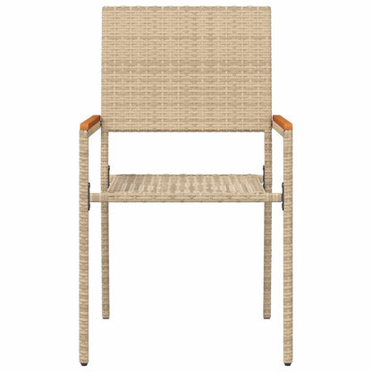Garten Stapelstühle 4 pcs Creme, Braun