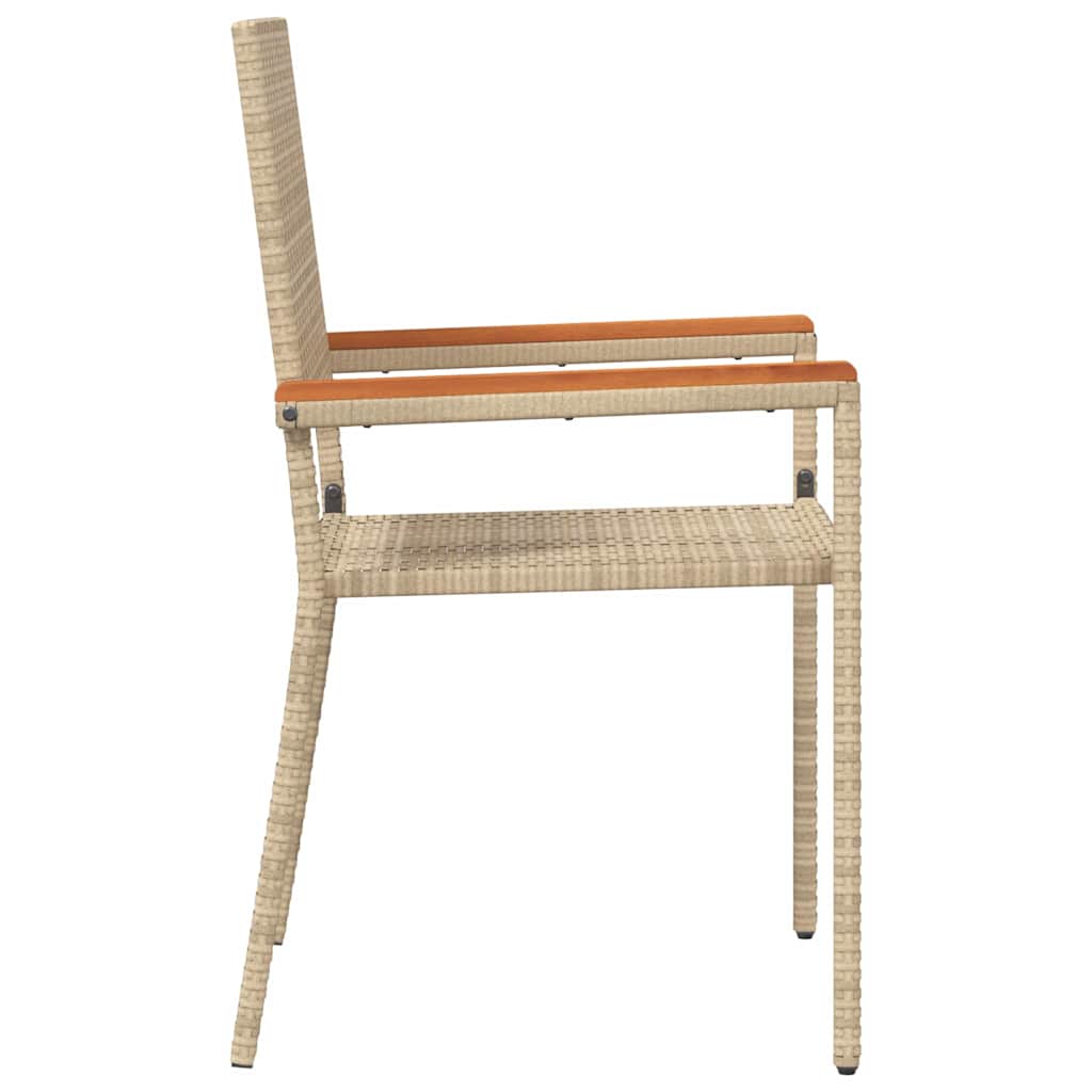 Garten Stapelstühle 4 pcs Creme, Braun