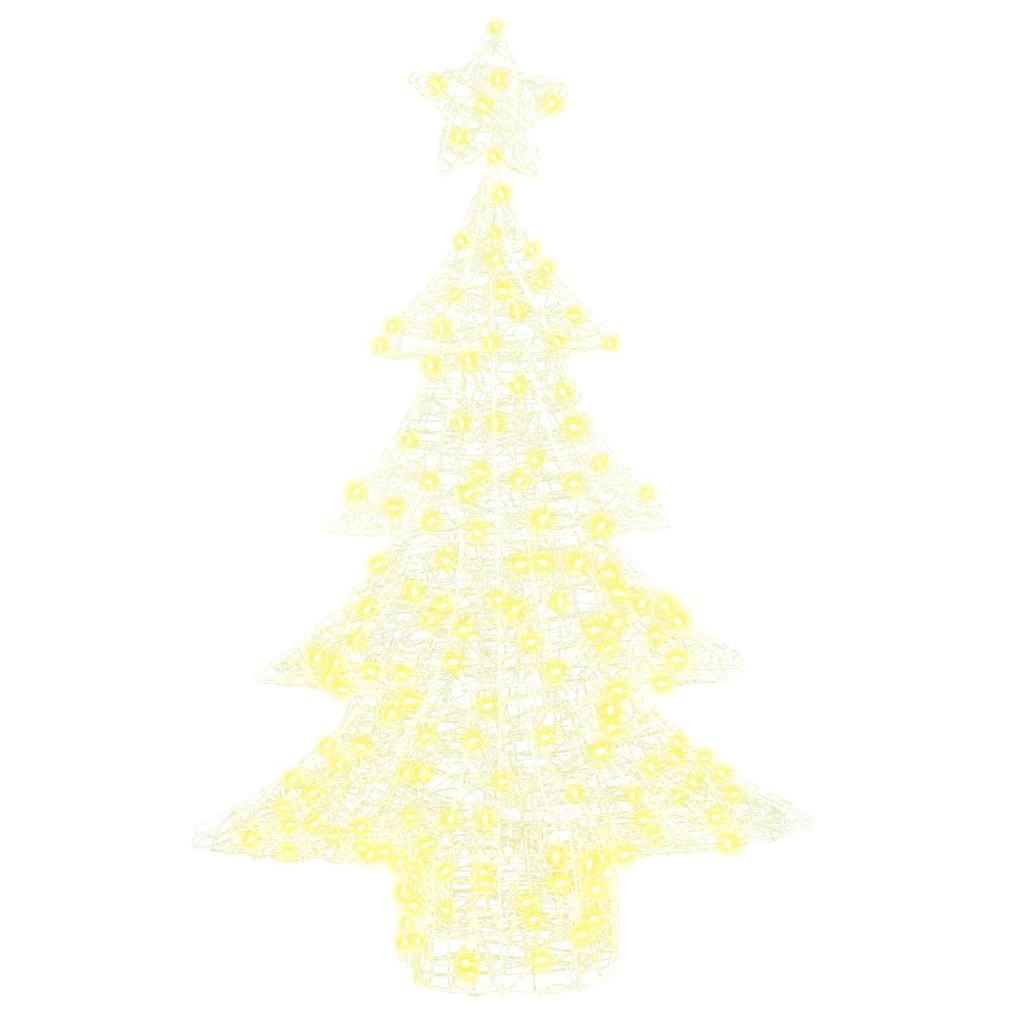 Weihnachtsbaum mit 100 LEDs Warmweiß 120 cm Acryl