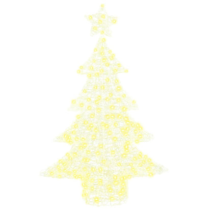 Weihnachtsbaum mit 100 LEDs Warmweiß 120 cm Acryl