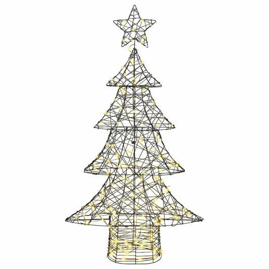 Weihnachtsbaum mit 160 LEDs Warmweiß 150 cm Rattan