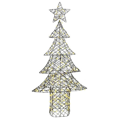 Weihnachtsbaum mit 240 LEDs Warmweiß 180 cm Rattan