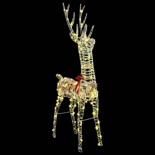 3D Rentier Warmweiß 128 cm PET
