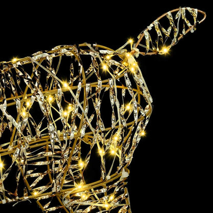 3D Rentier Warmweiß 128 cm PET