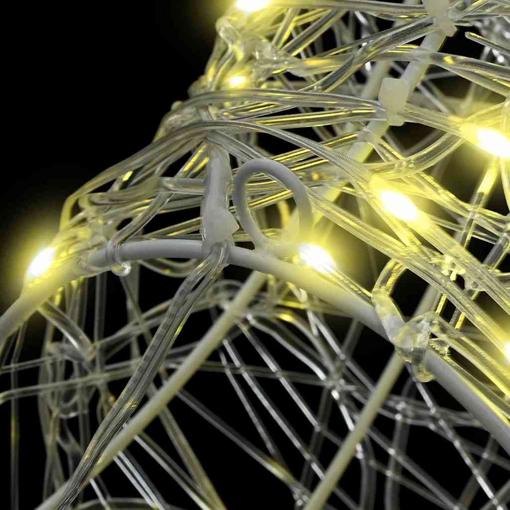 Rentierkopf mit 140 LEDs Warmweiß 60 cm Acryl